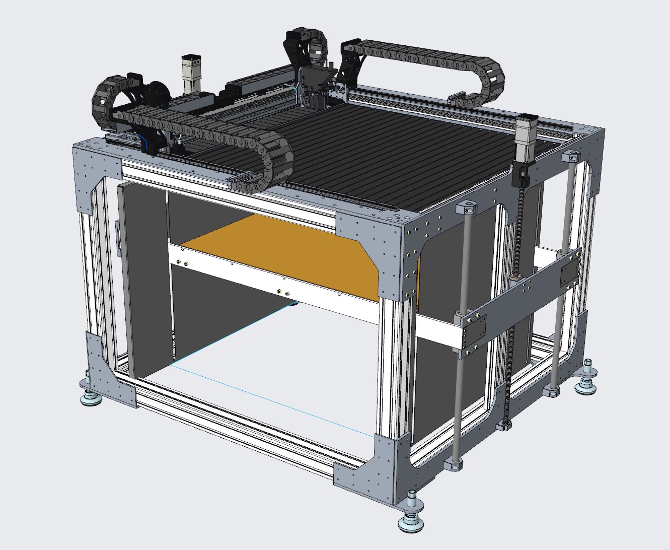 Celoten 3D sestav industrijskega stroja